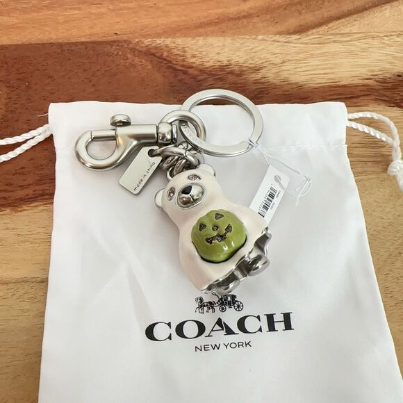 NWT Coach Halloween Ghost Bear Bag‎ Charm - Picture 2 of 6